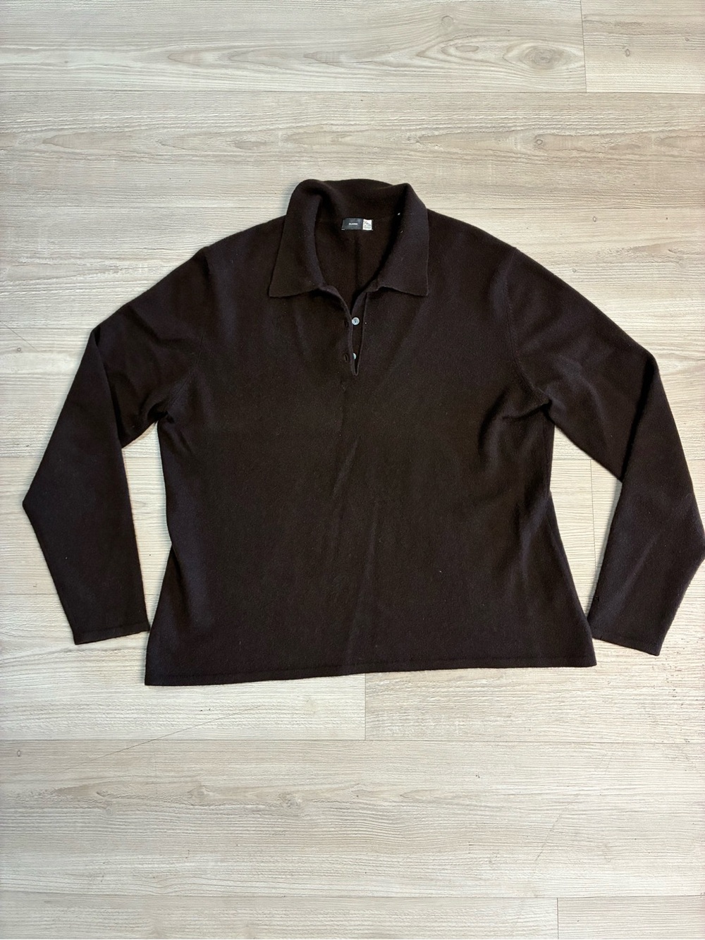 Sak’s 5th Ave Polo Sweater in Dark Brown